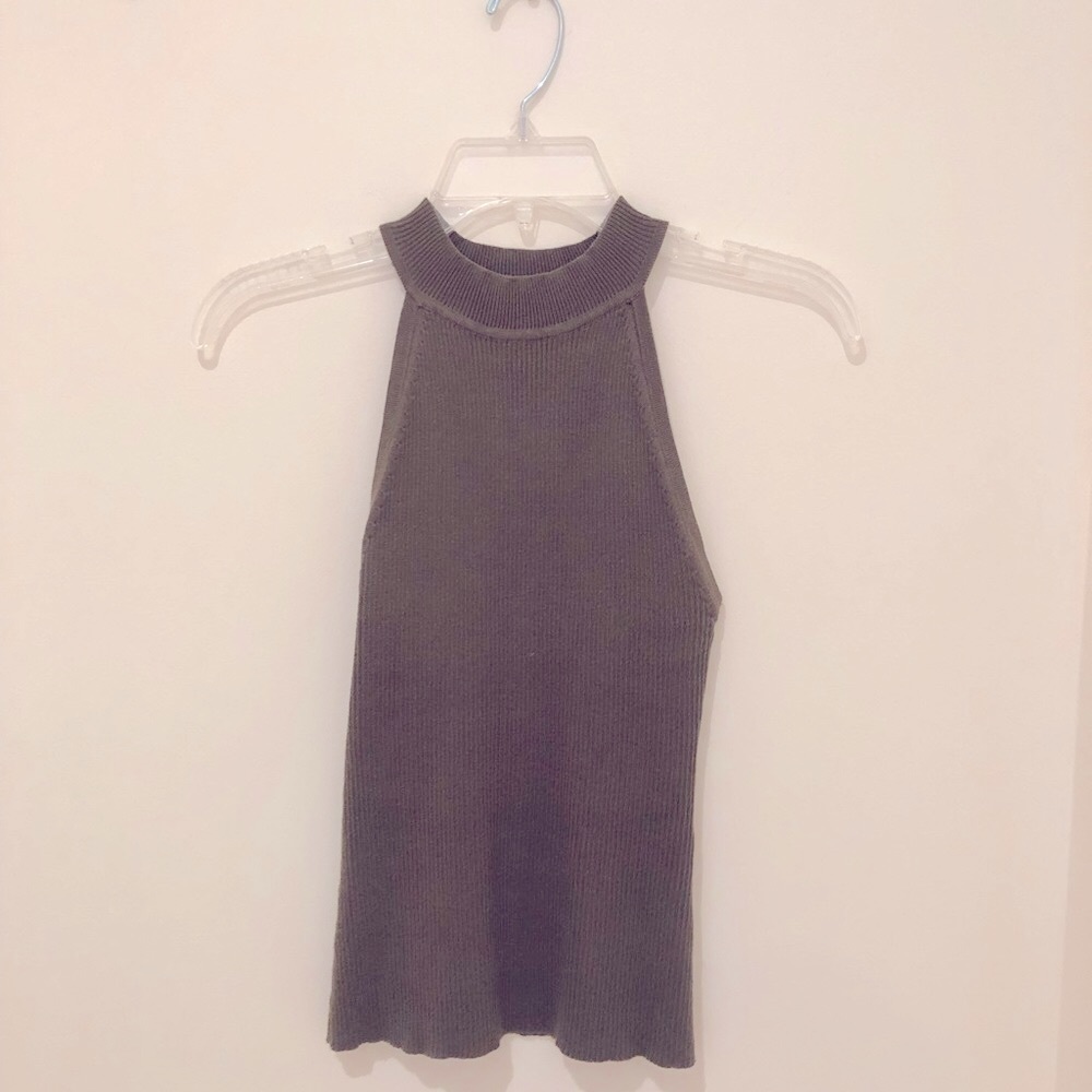 Forever 21 olive green halter tank